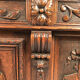 Bureau ministre en chêne richement sculpté, circa 1880