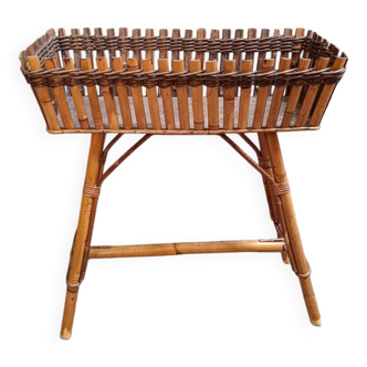 Rattan wicker planter plant holder