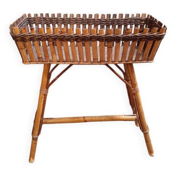 Rattan wicker planter plant holder