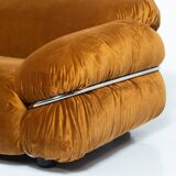 Three-Seater Sesann Sofa by Gianfranco Frattini for Cassina, Italy, 1970s