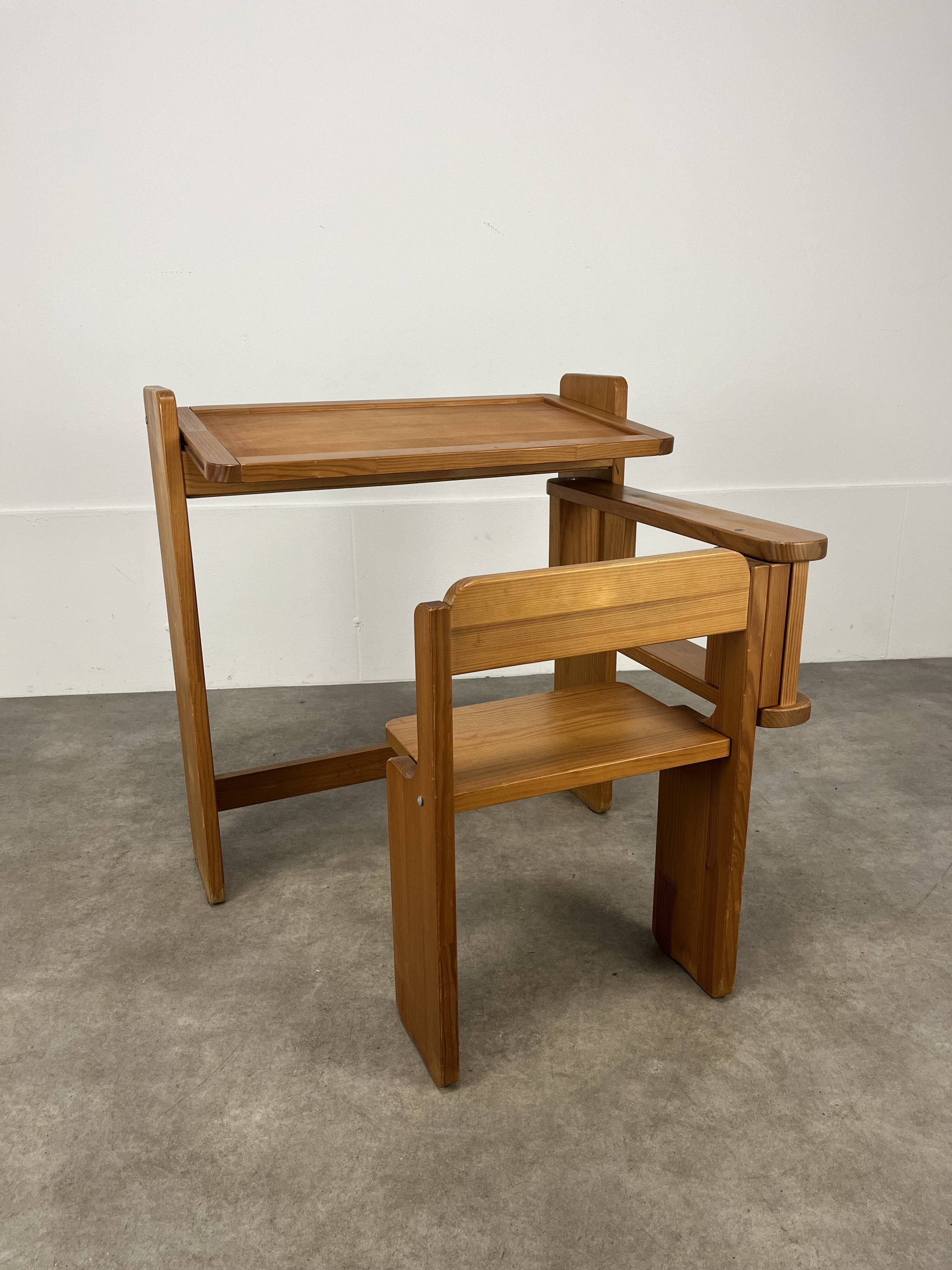 Trama folding pine children's desk, desk