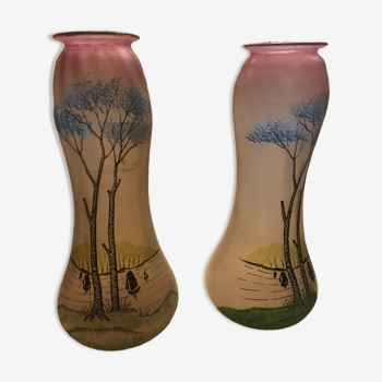Pair of vases sign "laignelet"