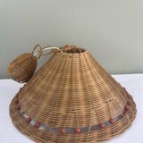 Vintage wicker pendant light