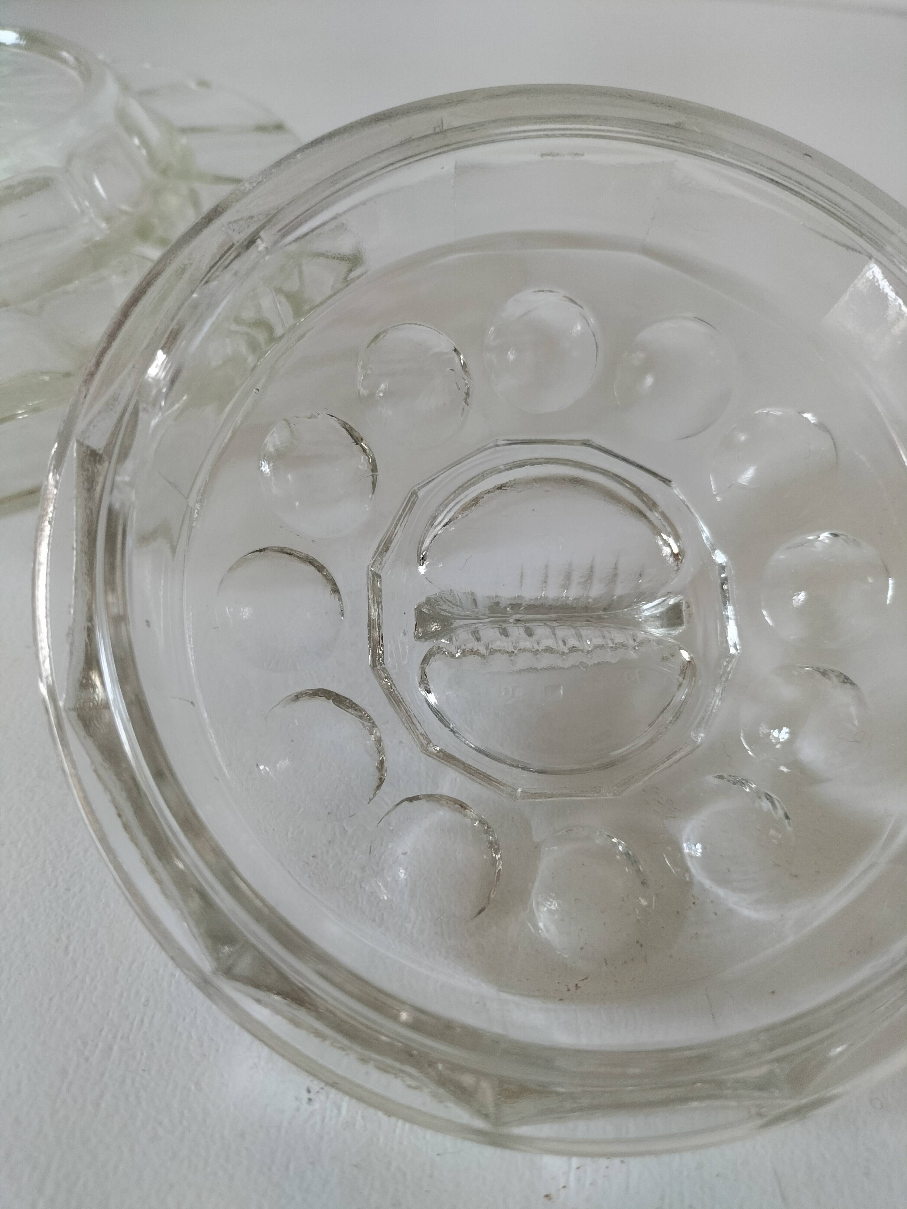 Pressed glass bell jar from the 50s