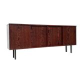 Vintage wenge sideboard with 4 sliding doors made in the 60s
