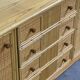 Large coastal rattan and bamboo sideboard credenza, 1980s