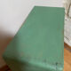 Small wooden cabinet patinated arsenic green
