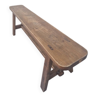 Antique rustic farm bench - 1m40