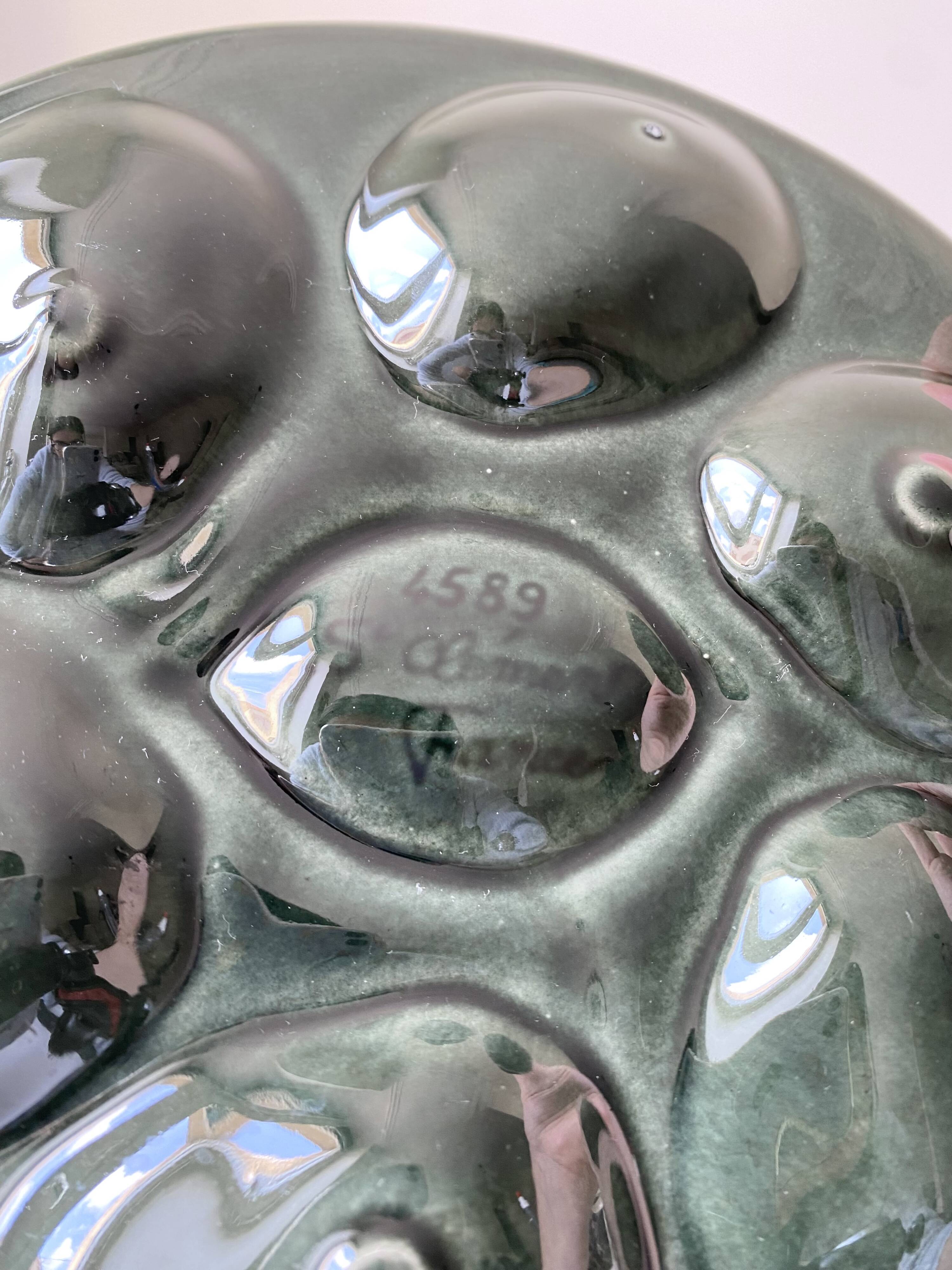 6 oyster plates and 1 large Saint-Clément dish