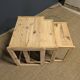 3 nesting tables in pine