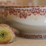 Ironstone salad bowl Moulin des loups, Athens model, red