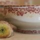 Ironstone salad bowl Moulin des loups, Athens model, red