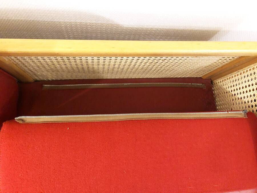 Banquette cannage vintage, 1980