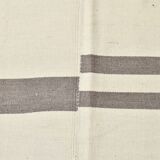 7x9 Cream Gray Handmade Comtemporary Kilim Rug, 225x276Cm