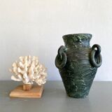 Coral on raw wood base