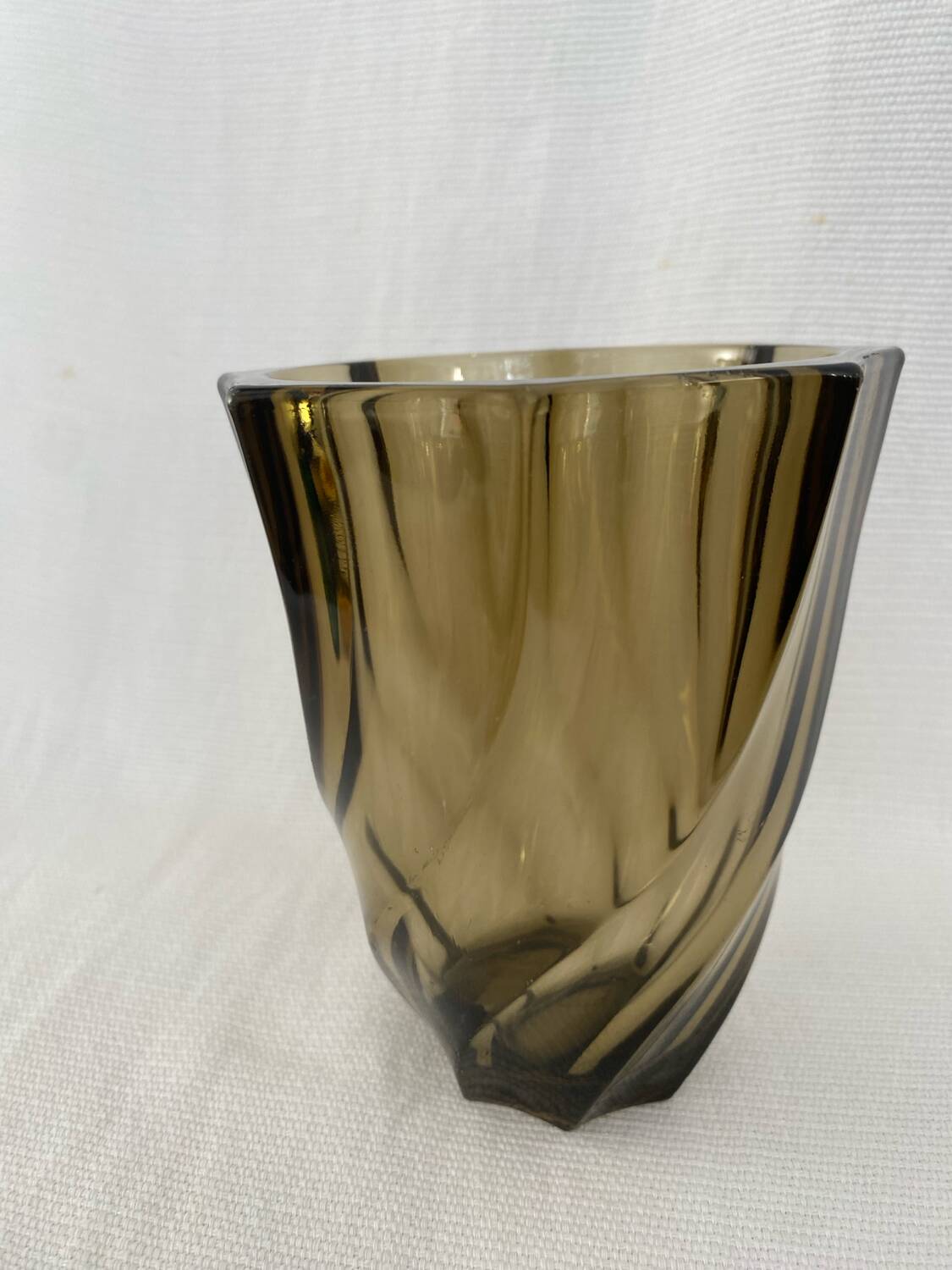Smoked glass vase