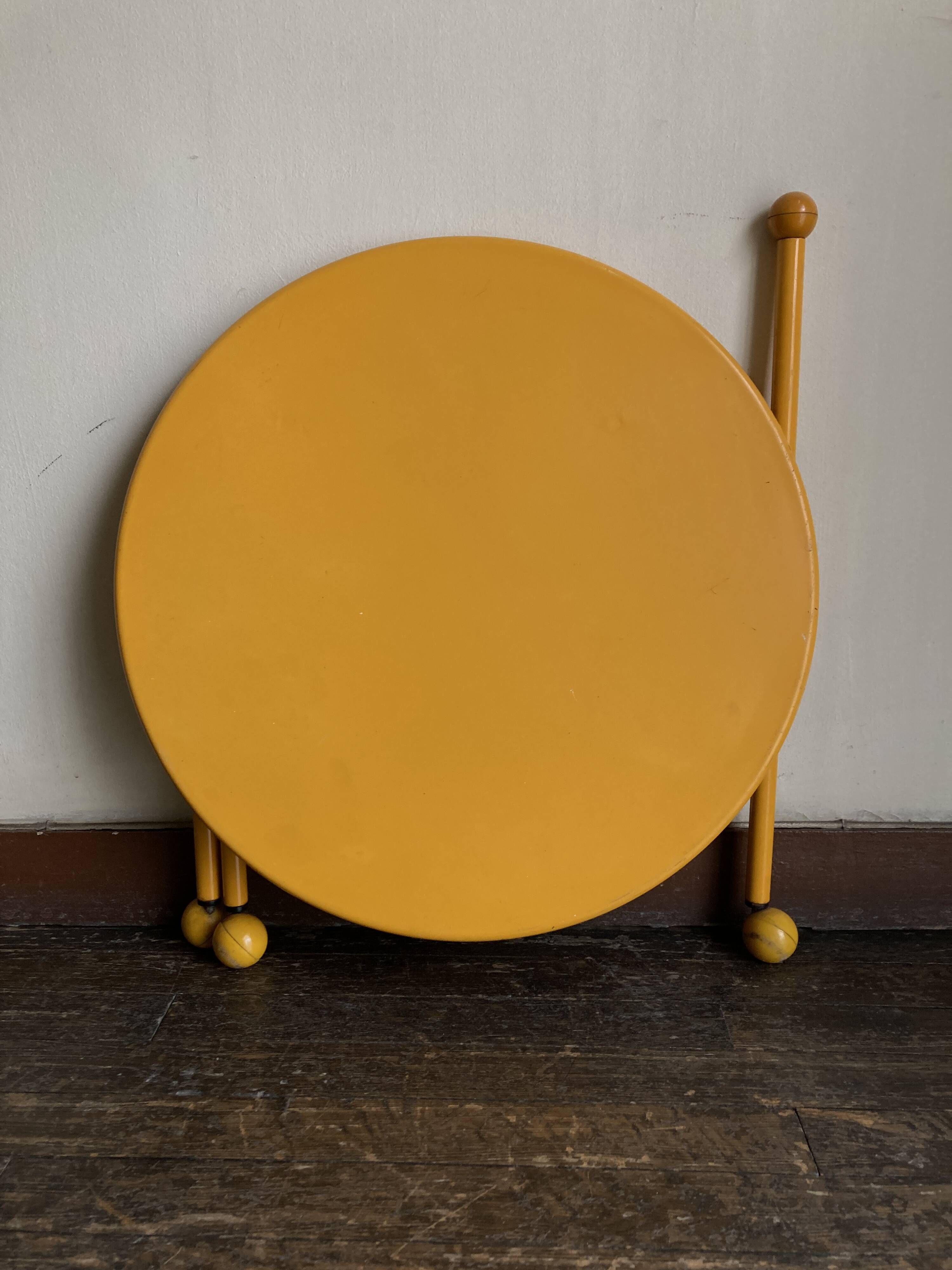 1980s Memphis Tjord Bjöklund Scandinavian Folding Side Coffee Table