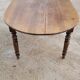 Oval Burgundy Farm Table in solid oak 19th