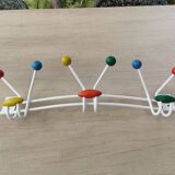 Large vintage coat rack in POP colors