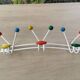 Large vintage coat rack in POP colors