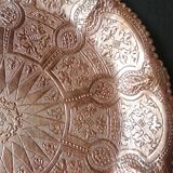 Chiseled copper dish