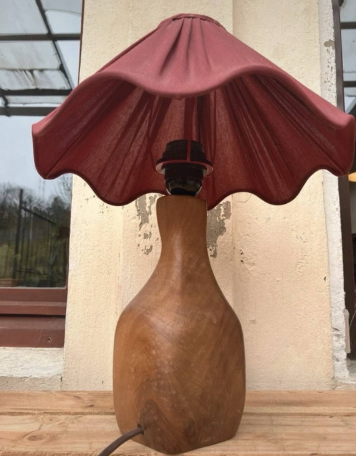 Pied de lampe design brutaliste Richard Lecompte