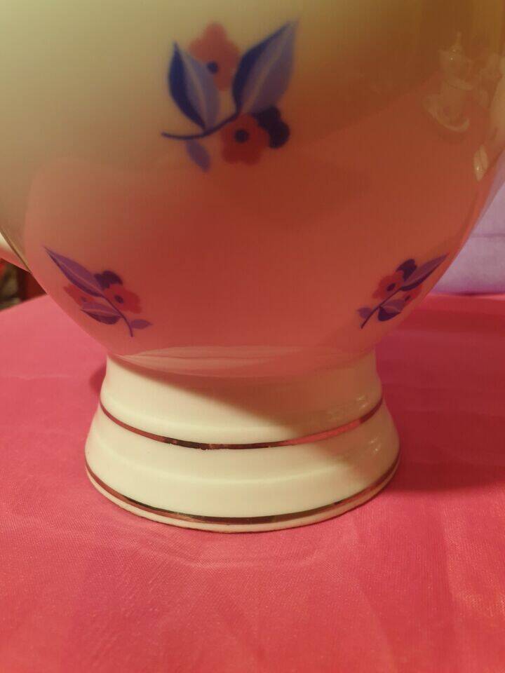 Coffee service 13 pieces Limoges Unique Letourneur Salmon pretty model