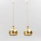 Helge Zimdal two ceiling lamps "Löken" Sweden 1970s