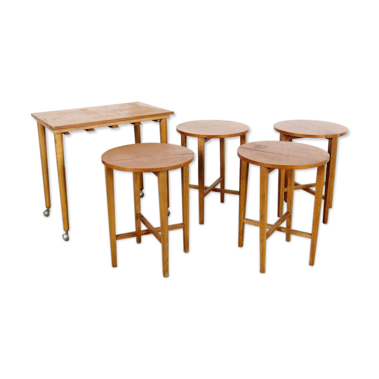 1960's Czechoslovakian nesting tables by Poul Hundevad