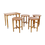 1960's Czechoslovakian nesting tables by Poul Hundevad