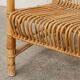 Vintage bamboo and rattan bench from the 1970s.