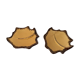 2 assiettes « feuille » céramique jaune