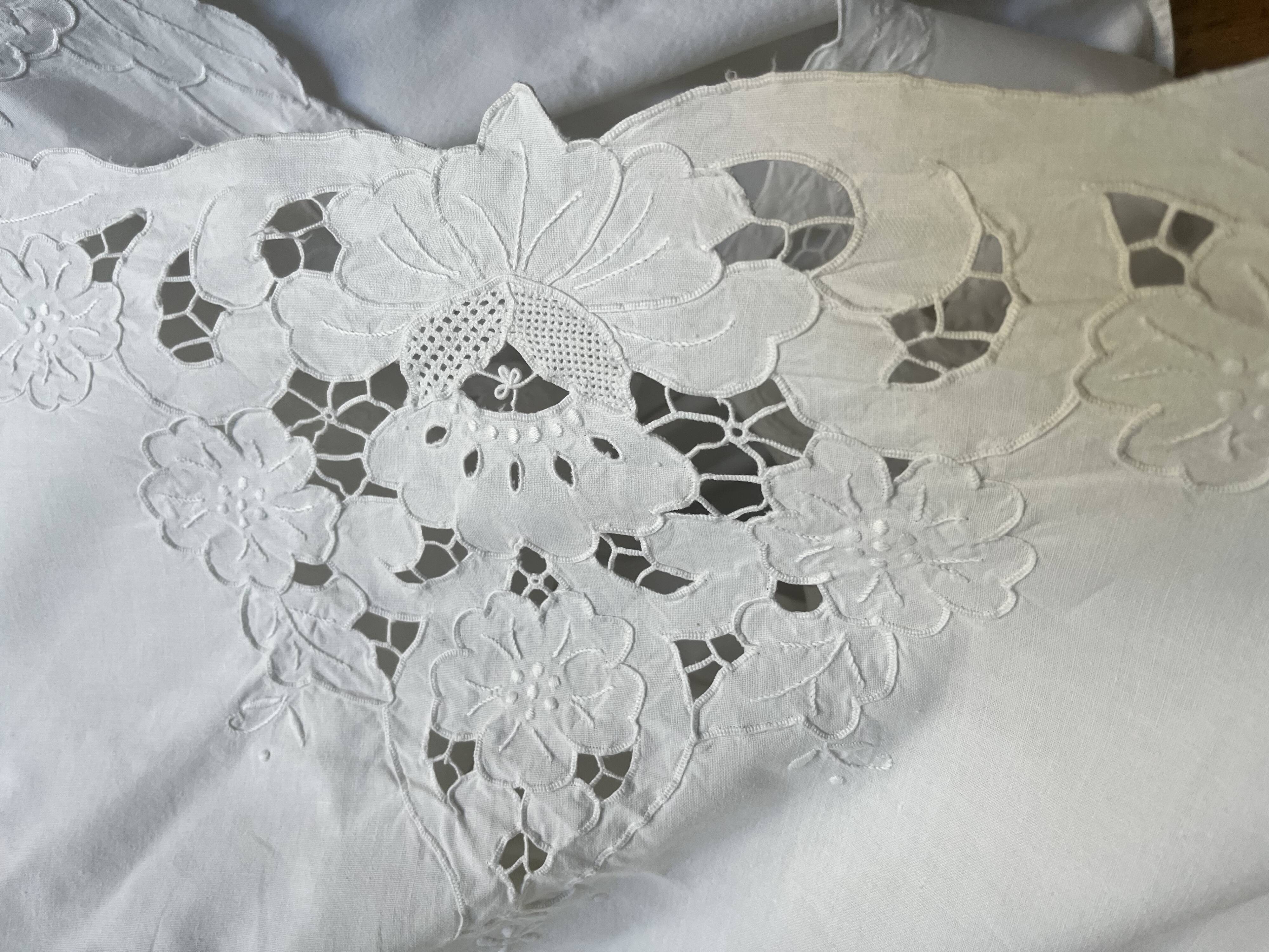 Old embroidered fabric, antique linen