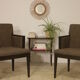 Pair of armchairs cube year 1960 fabric chiné brown color