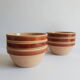 Set de 6 bols en gres Gien france vintage