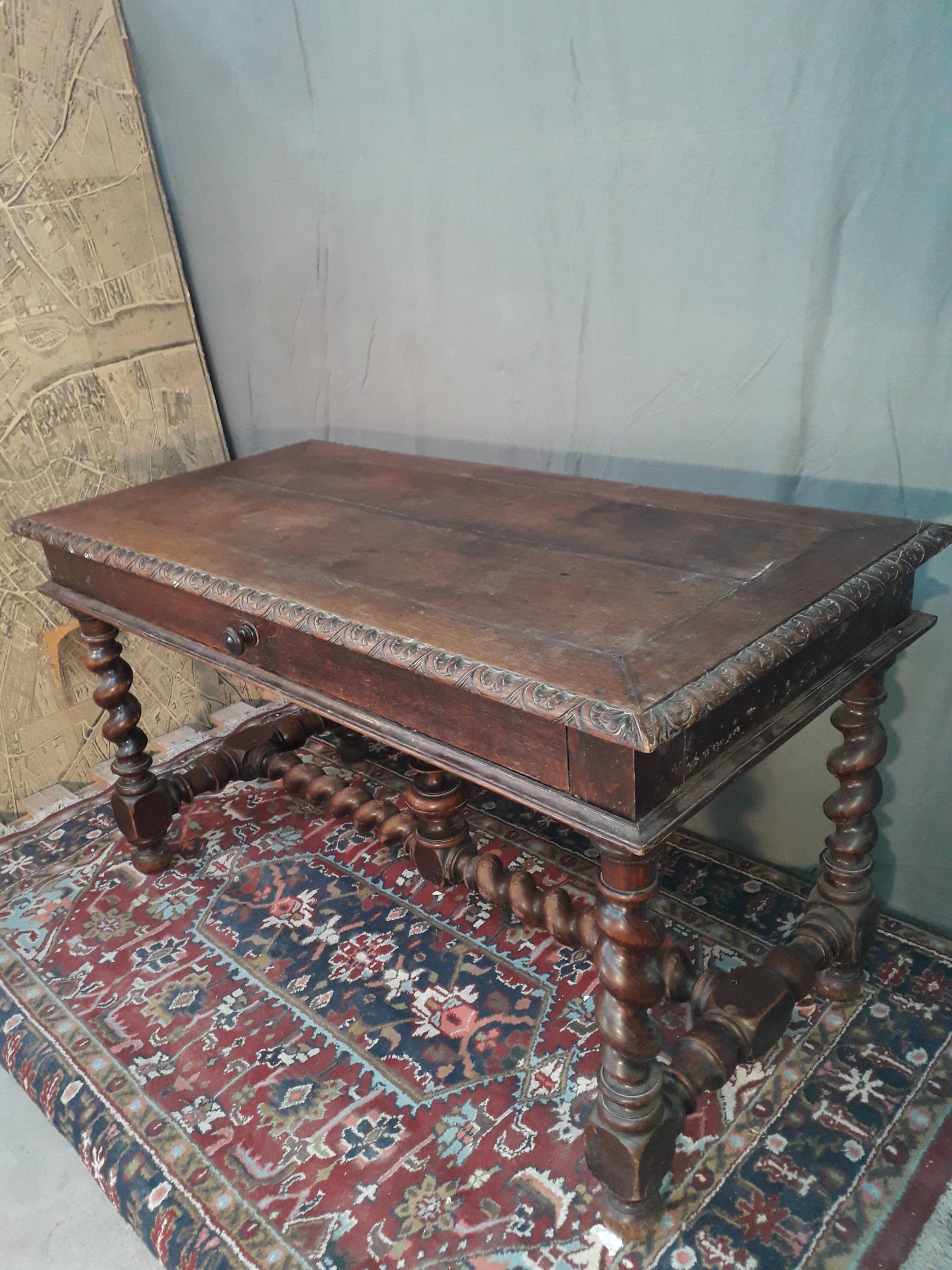 Oak Louis XIII desk