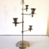 Bougeoir chandelier 4 branches mobiles design années 70