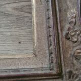 Old gilded wooden frame with beige / vintage Marie Louise