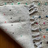 Berber Beni Ouarain handmade rug with small colorful polka dots