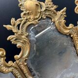Miroir Triptyque, Bronze Doré, vers 1900.