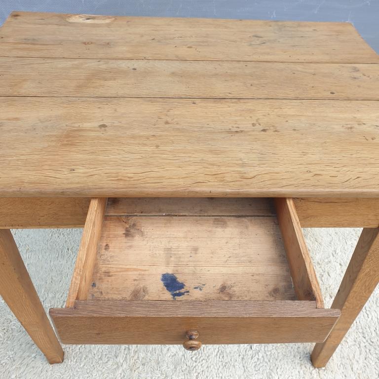 Office table campaign XIXth solid oak