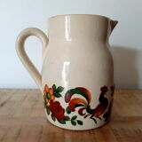 Vintage pitcher in earthenware from digoin lml sarreguemines