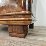 Art Decò display cabinet in walnut burl