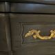 Black and wood chest of drawers