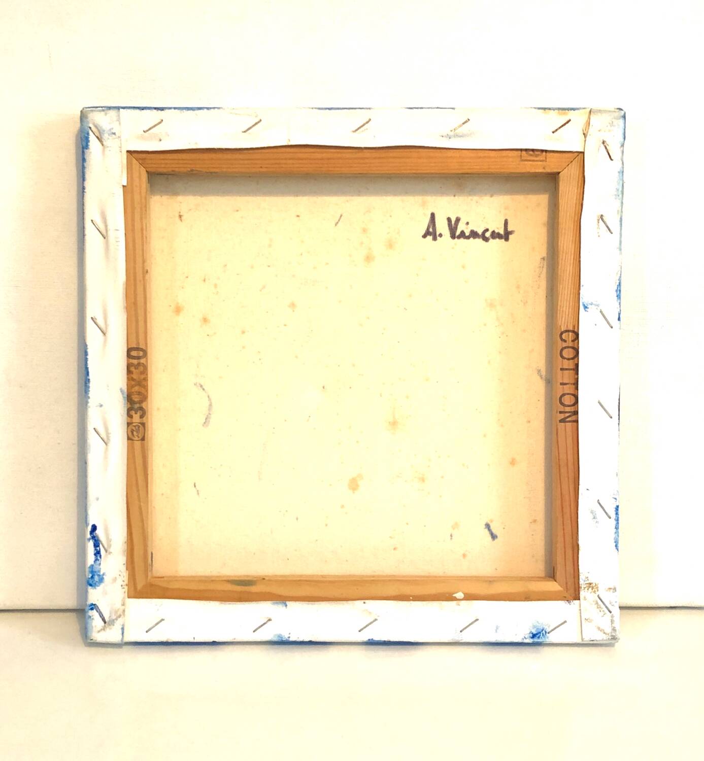 Abstract Blue Oil Painting