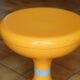 Orange plastic stool Space age 70s