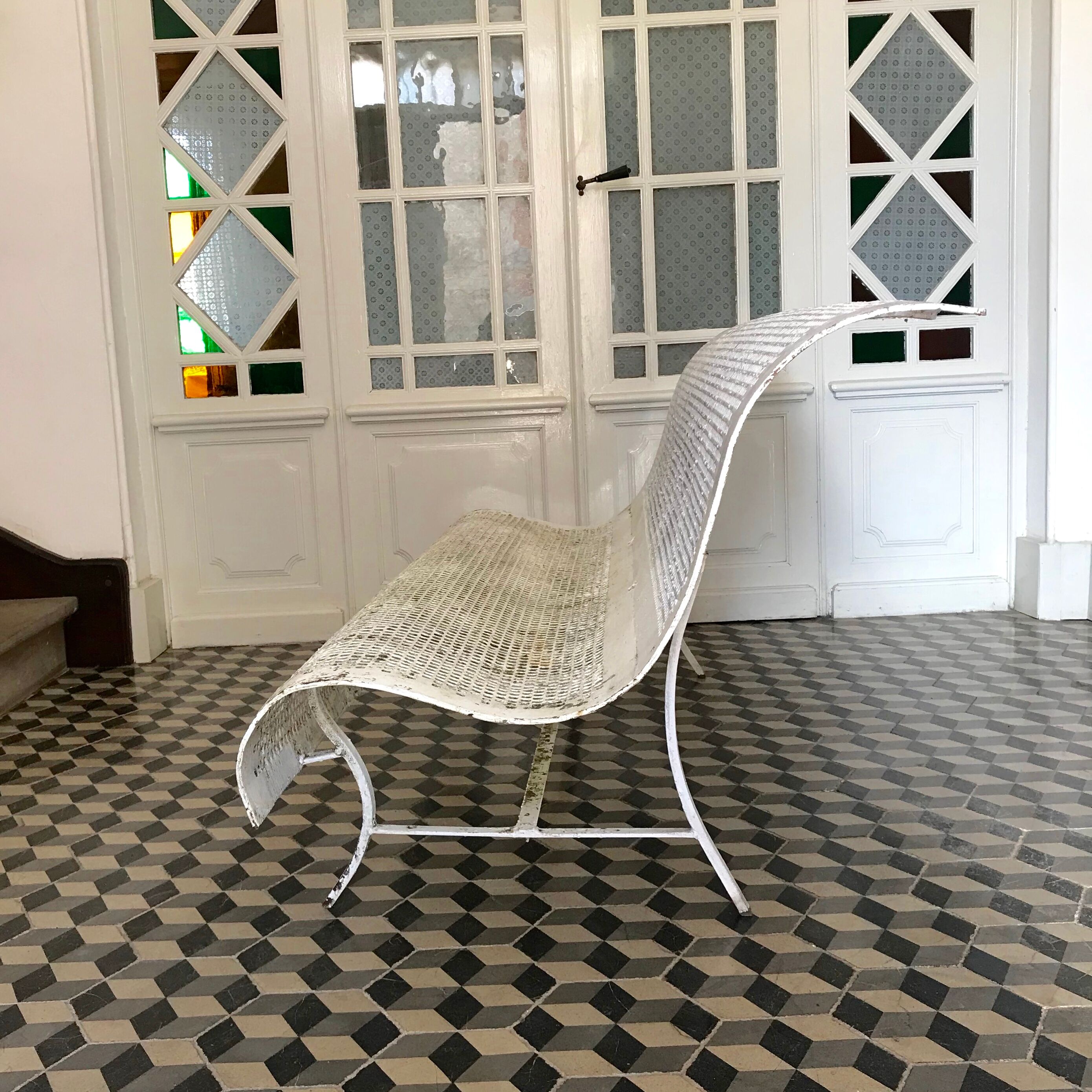 Banc de jardin en métal