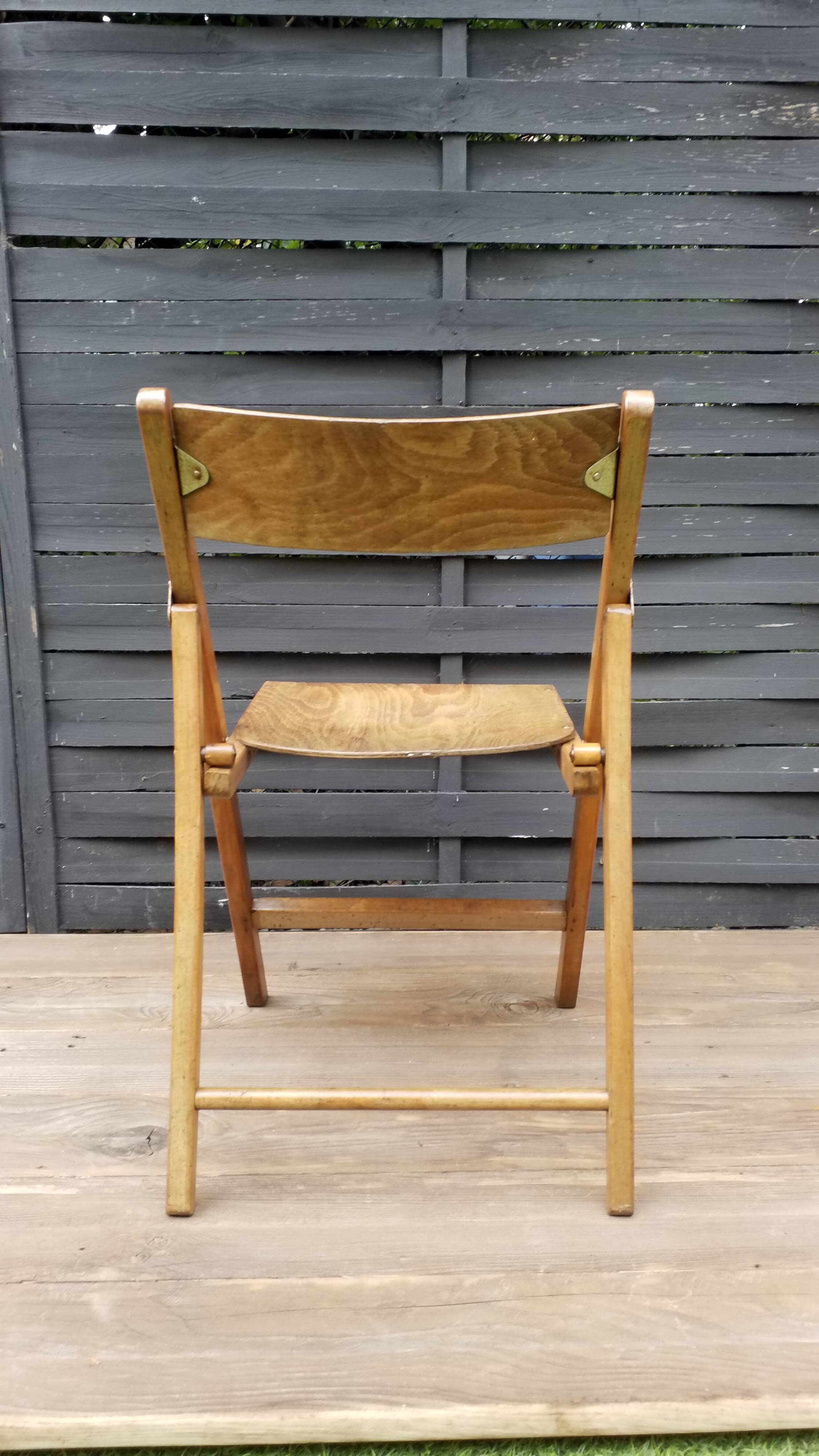 Chaise pliante mid century