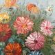 Small painting, bouquet of flowers, blue background