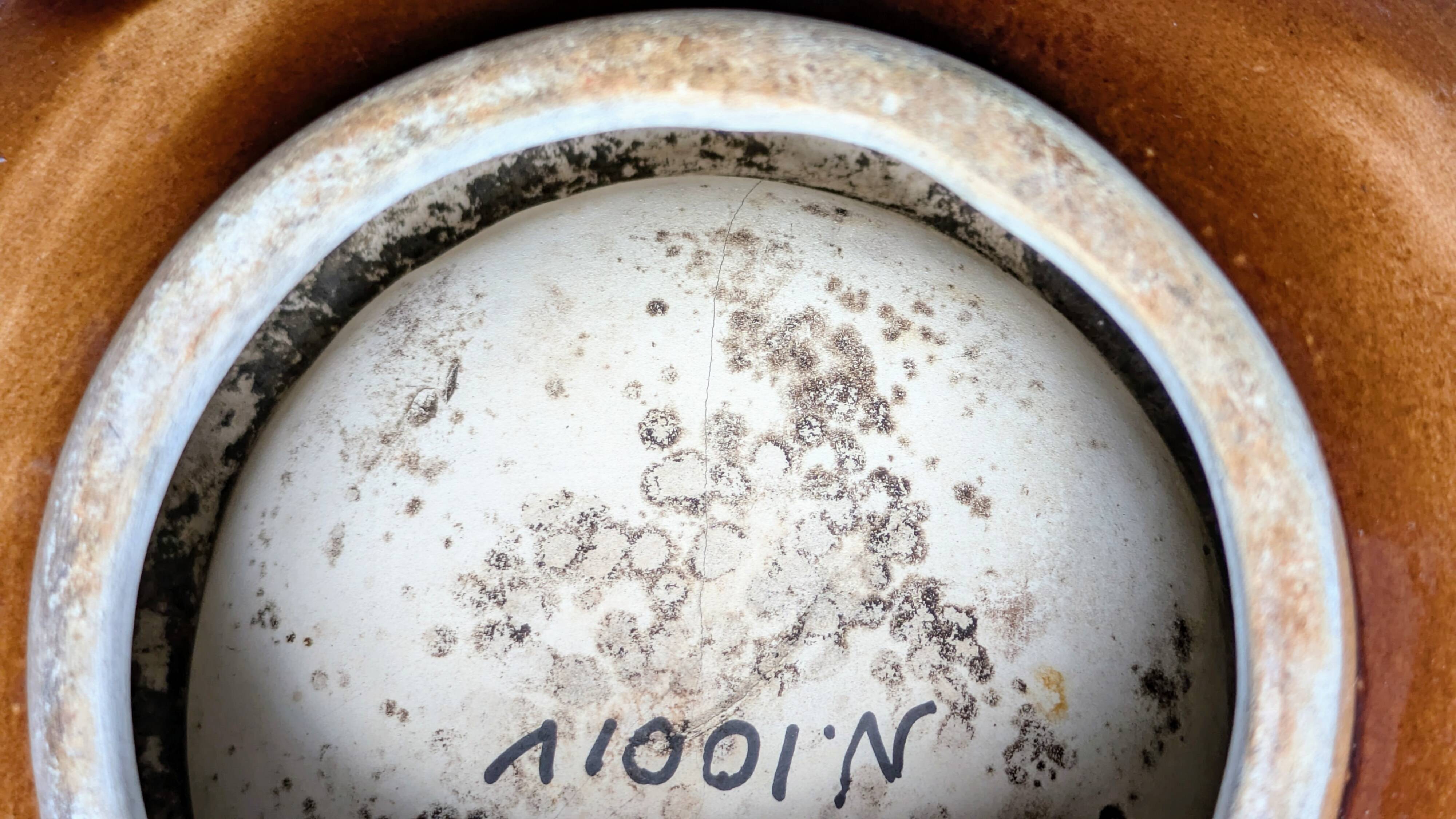 ceramic ashtray – France, 1960s – volcanic enamel